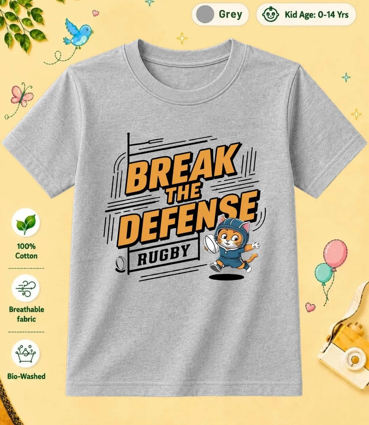 Rugby Kid Cotton Tee Swiftsoul