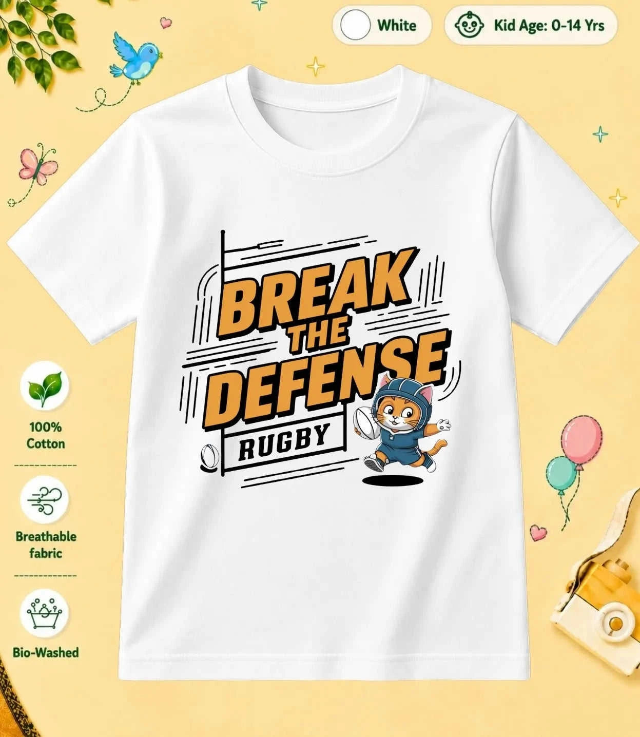 Rugby Kid Cotton Tee Swiftsoul