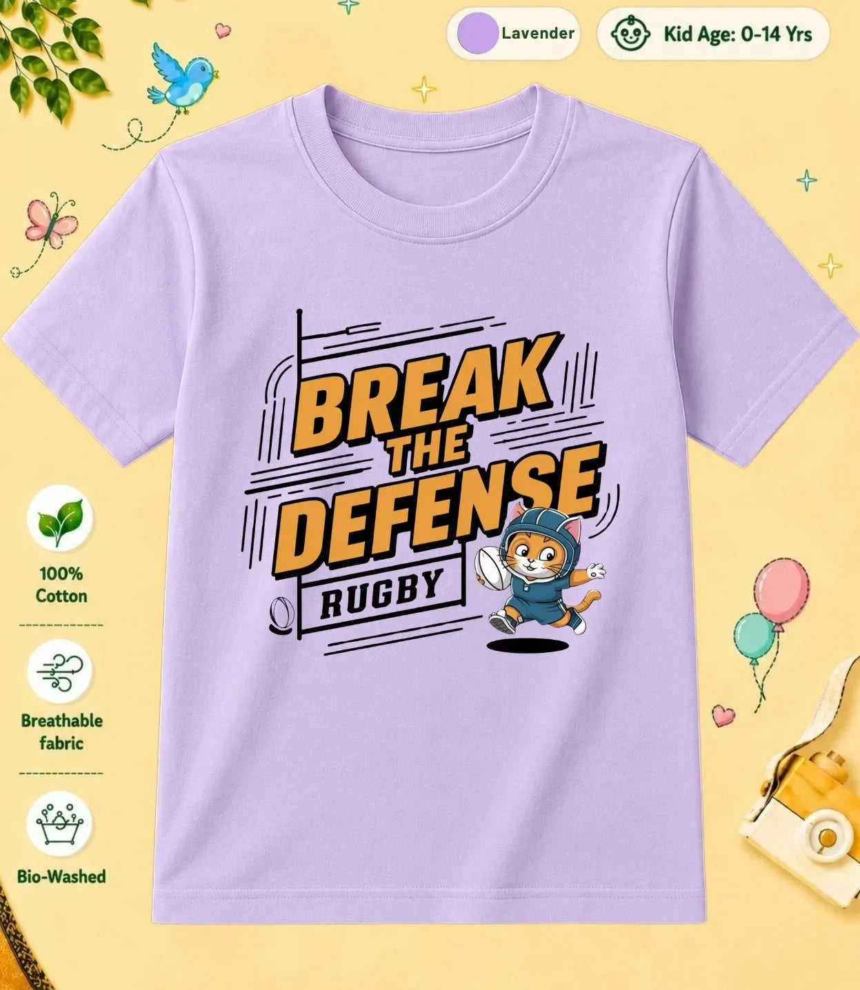 Rugby Kid Cotton Tee Swiftsoul