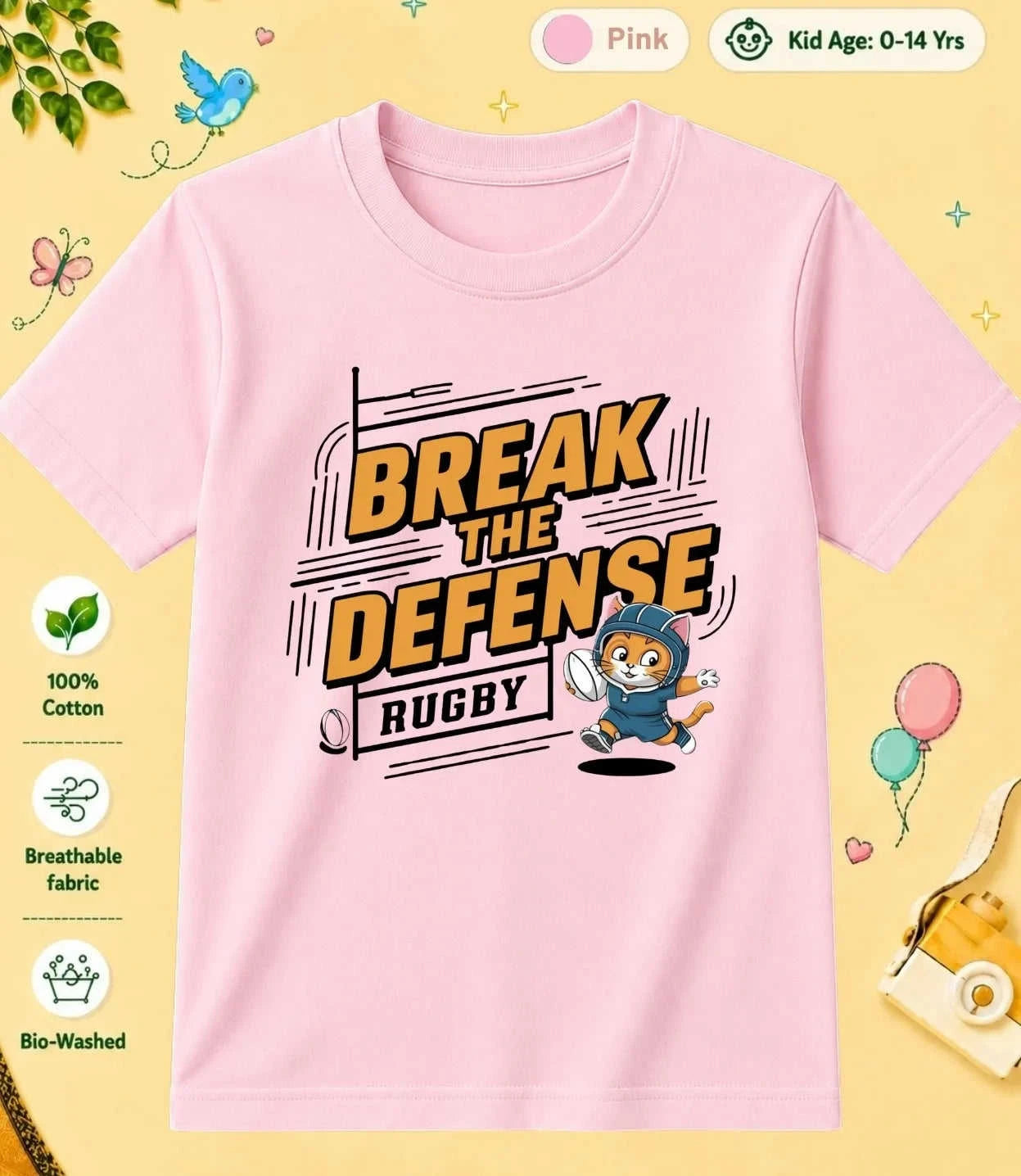 Rugby Kid Cotton Tee Swiftsoul