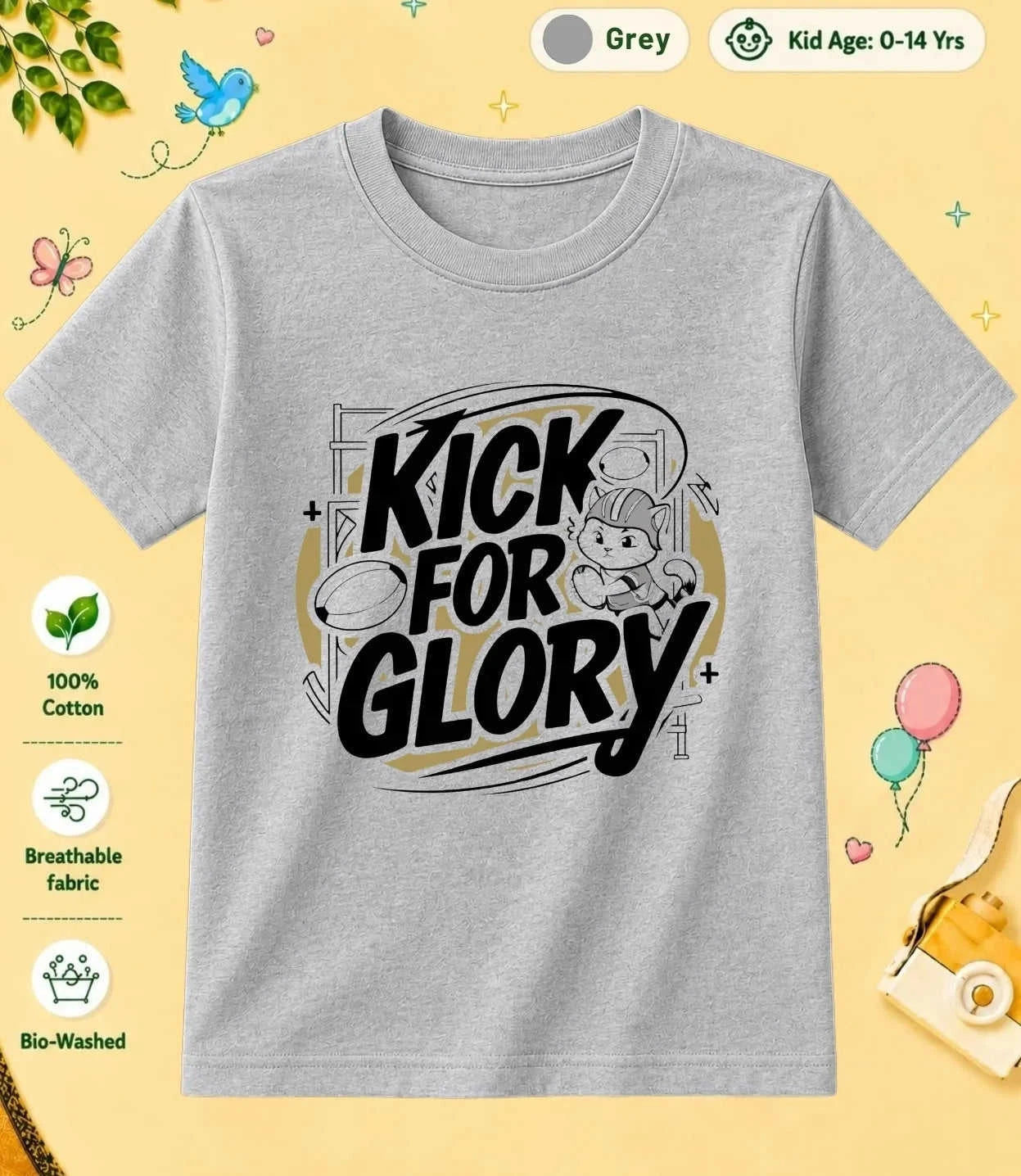 Rugby Kid Cotton Tee Swiftsoul