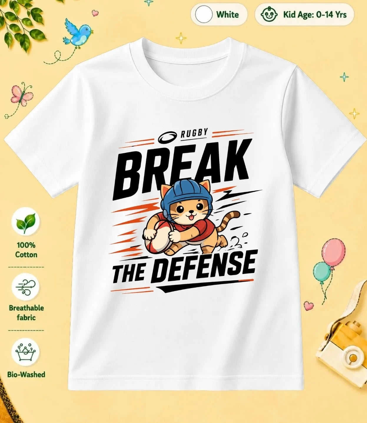 Rugby Kid Cotton Tee Swiftsoul