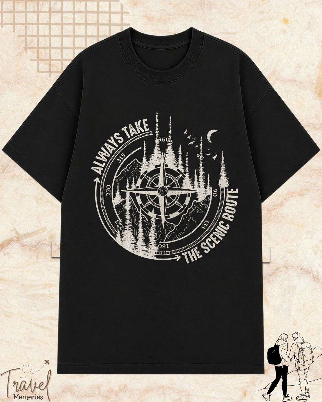 Scenic Route Vintage Adventure Cotton Tshirt Billien LLC 