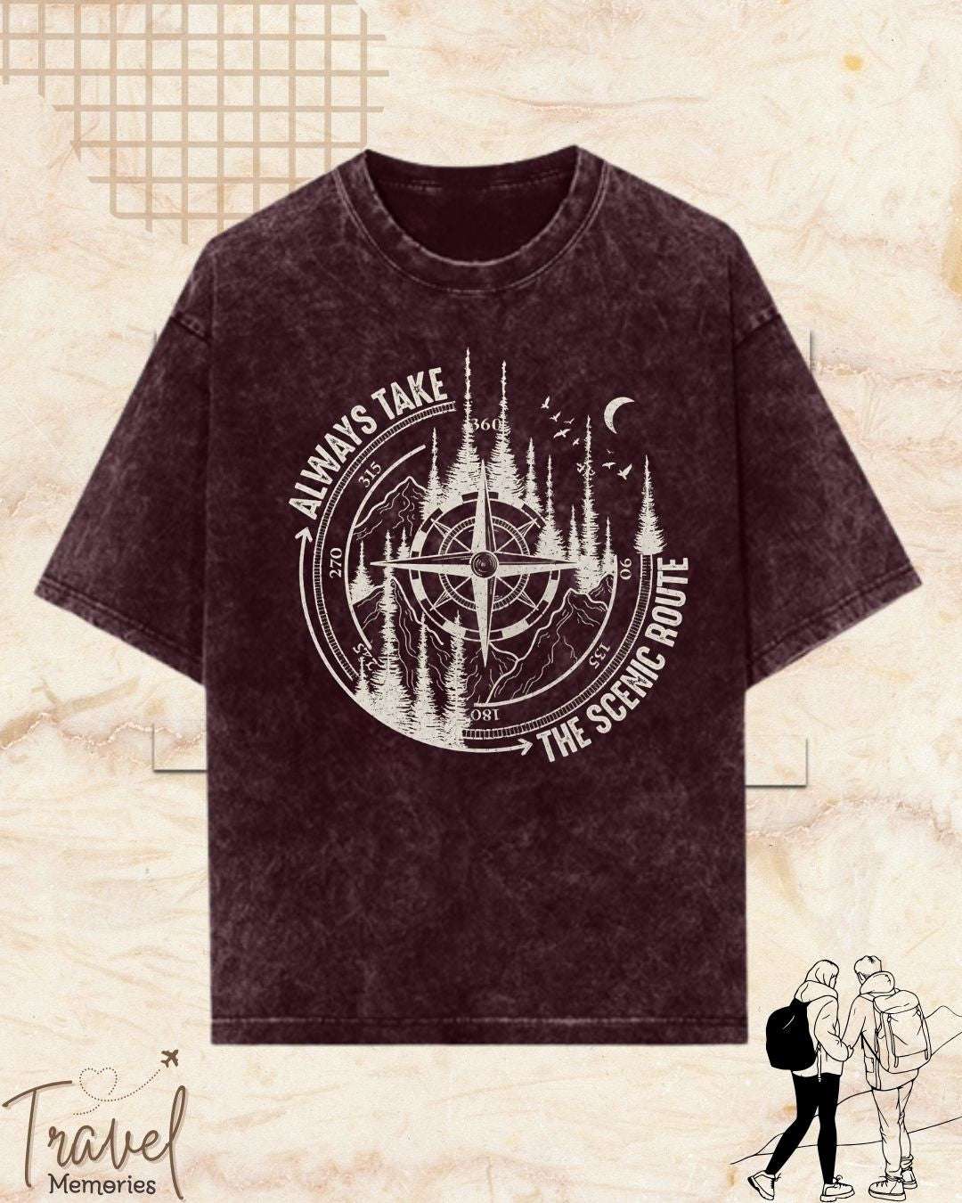 Scenic Route Vintage Adventure Cotton Tshirt Billien LLC 
