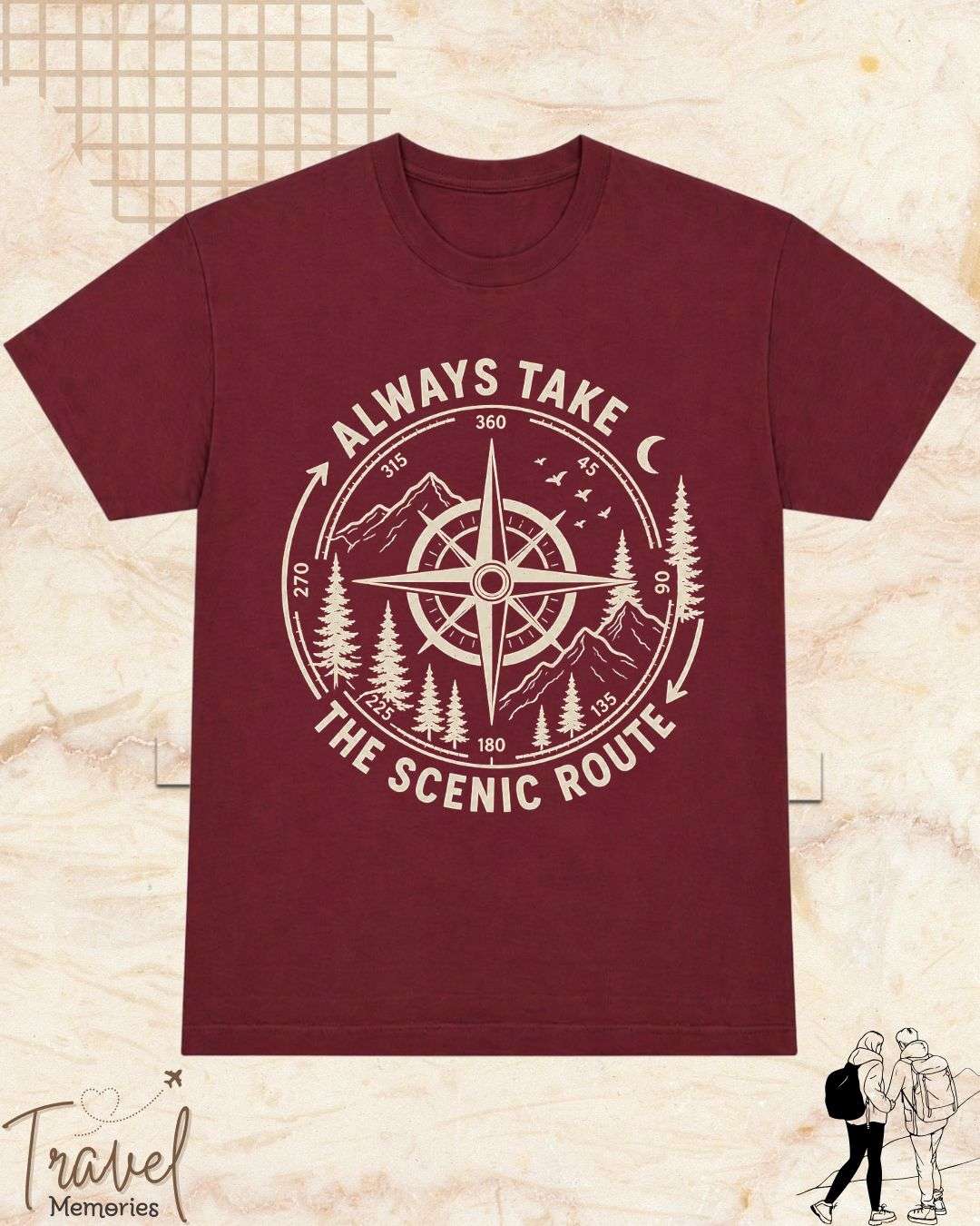 Scenic Route Vintage Adventure Cotton Tshirt Billien LLC 