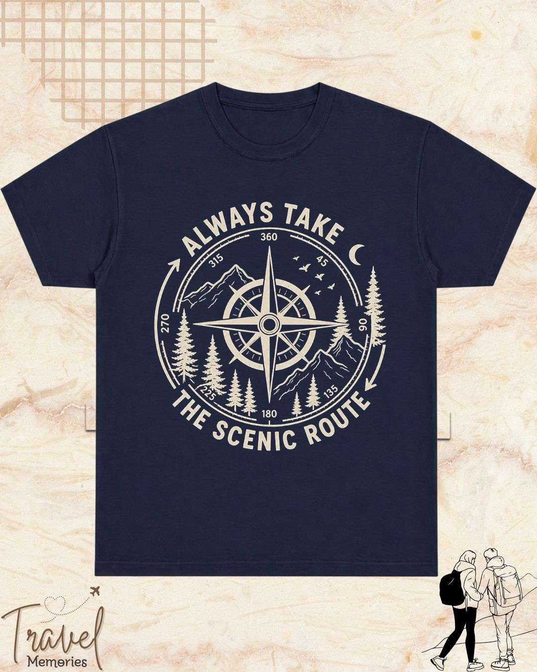 Scenic Route Vintage Adventure Cotton Tshirt Billien LLC 