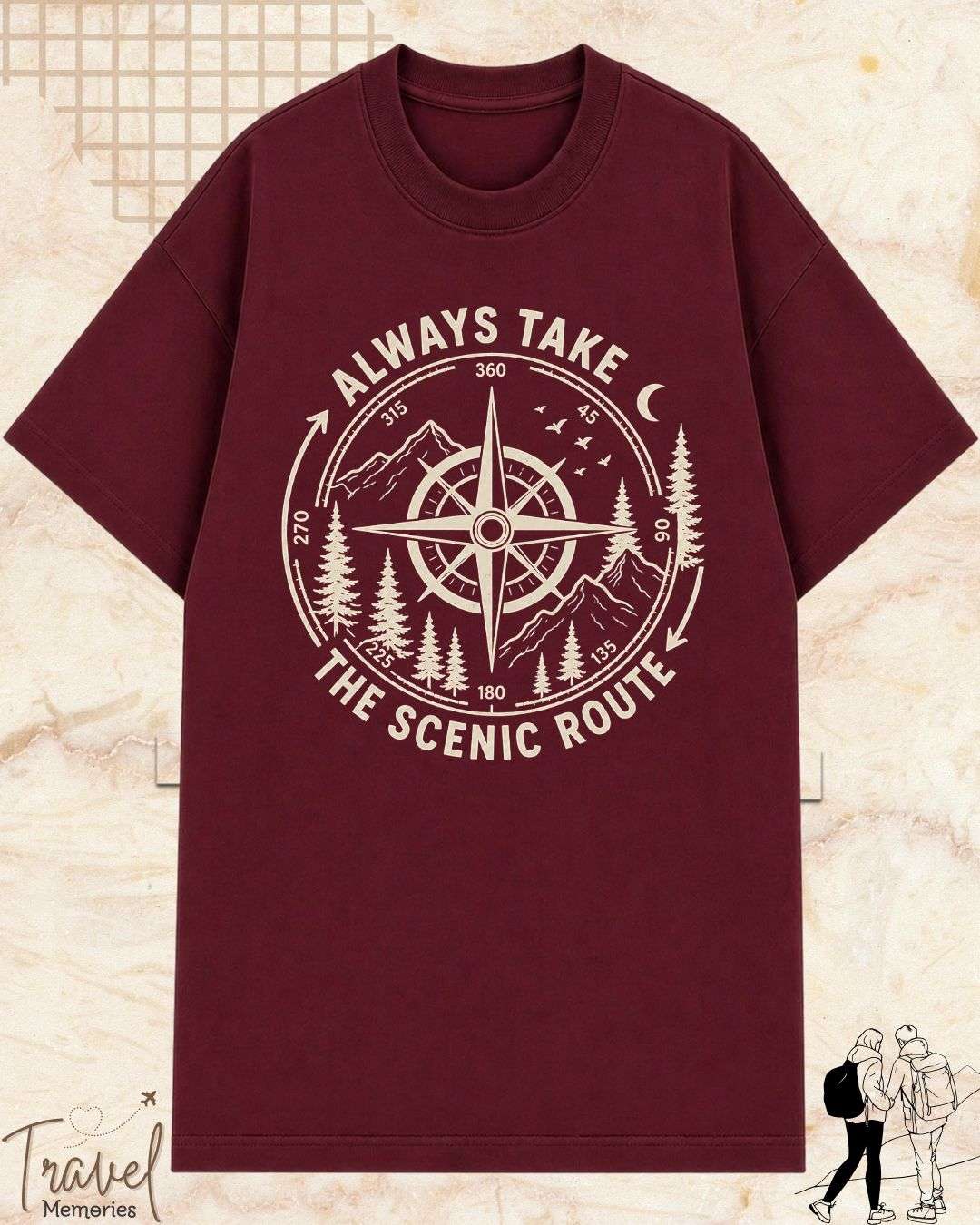 Scenic Route Vintage Adventure Cotton Tshirt Billien LLC 