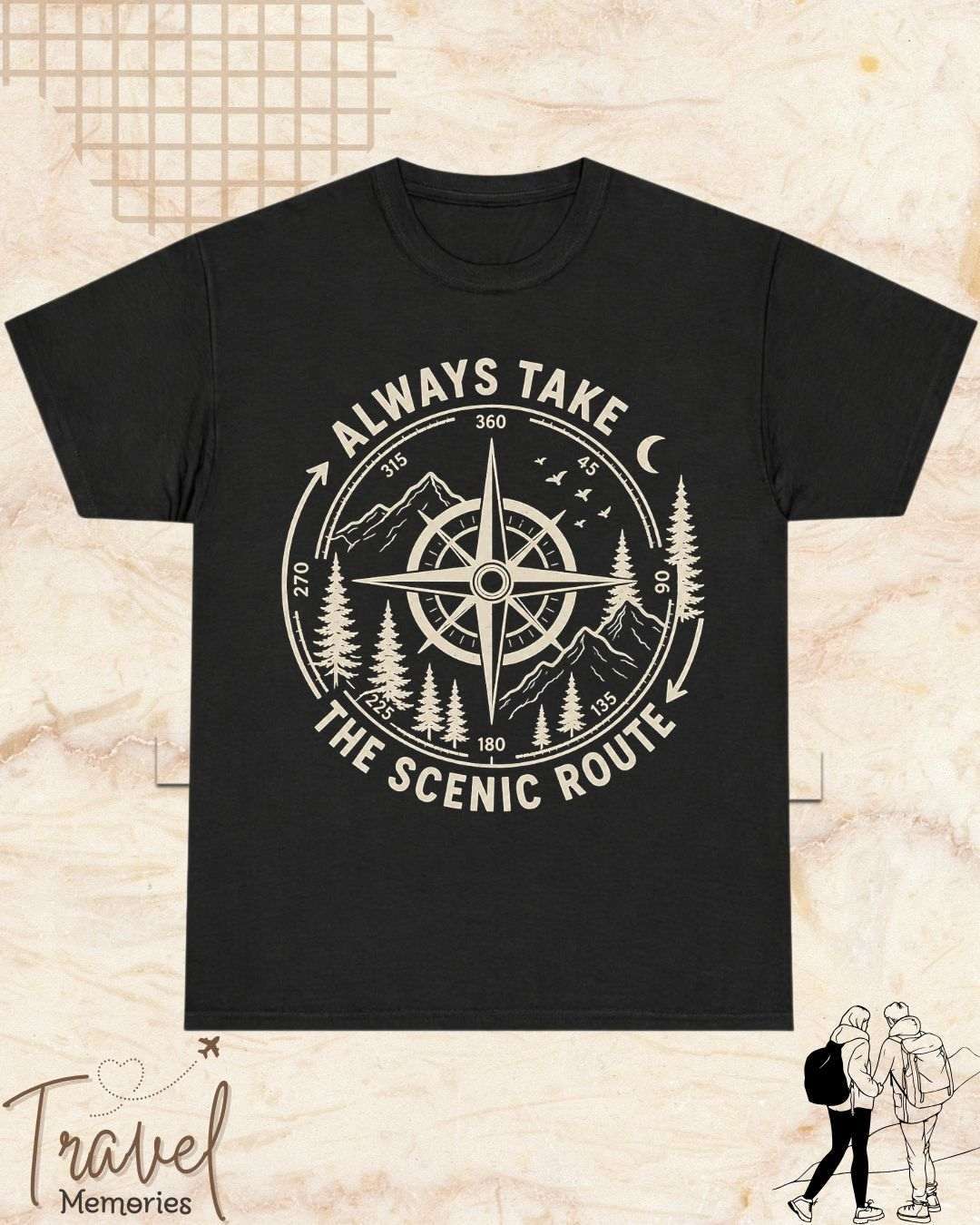 Scenic Route Vintage Adventure Cotton Tshirt