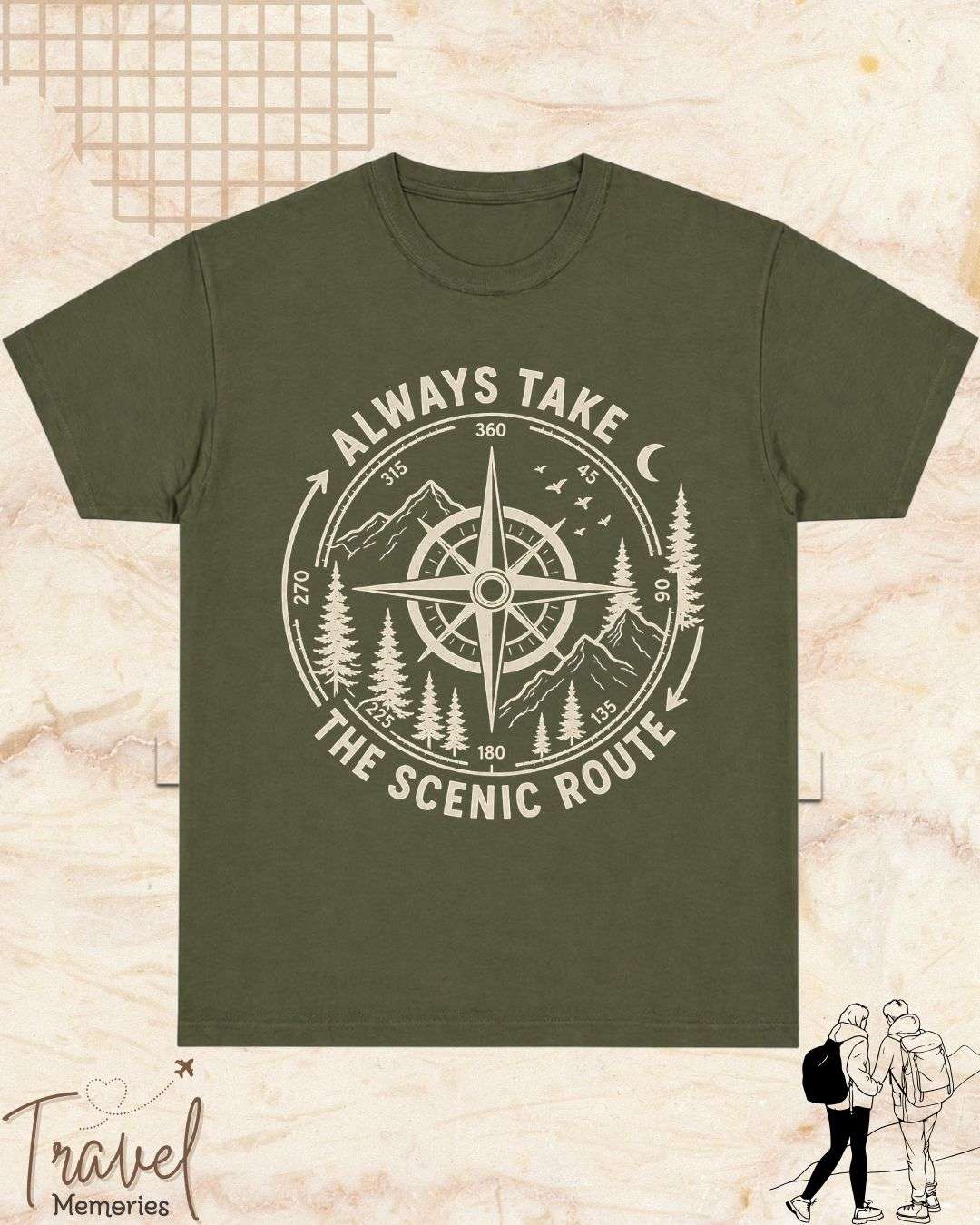 Scenic Route Vintage Adventure Cotton Tshirt Swiftsoul 
