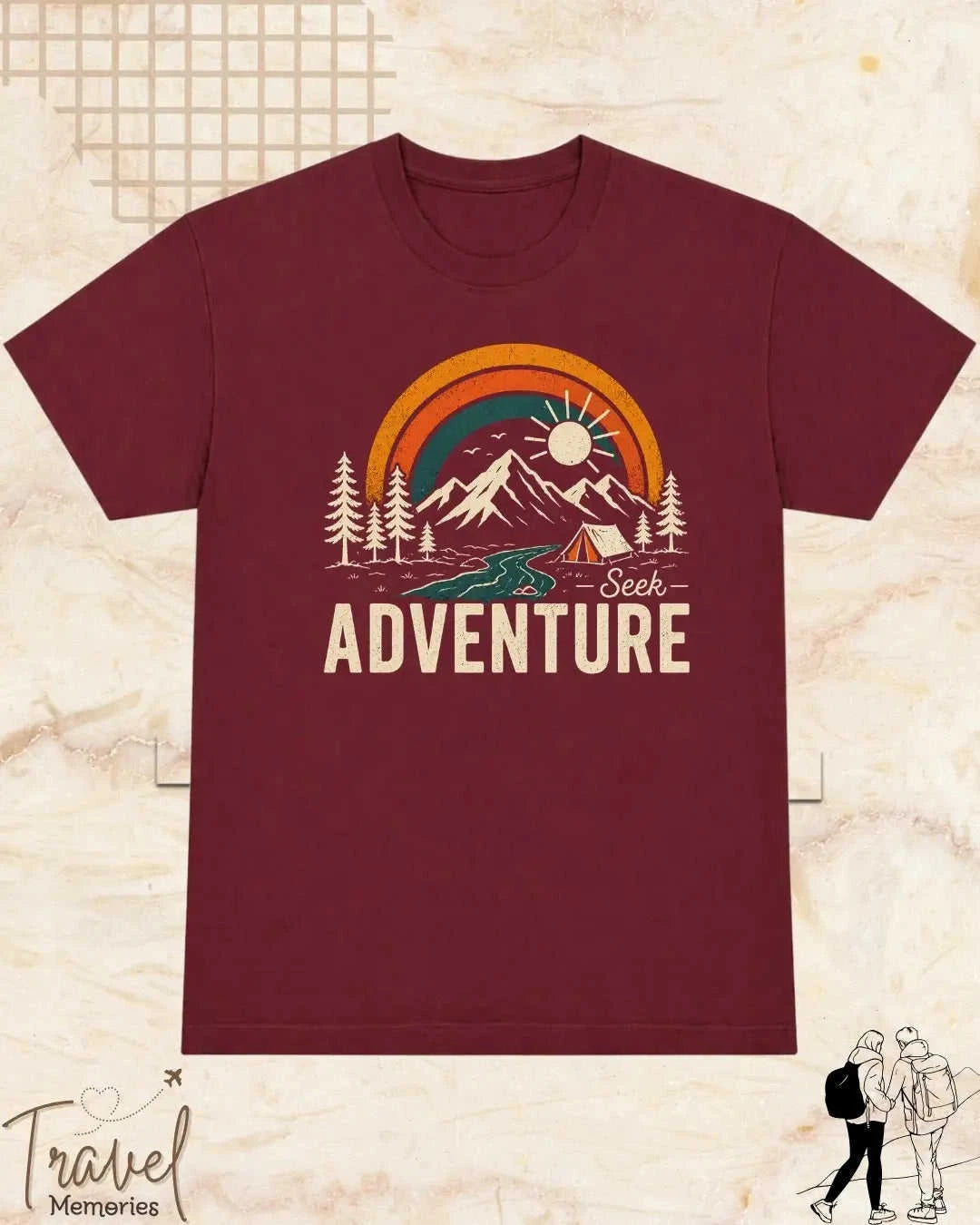 Scenic Route Vintage Adventure Cotton Tshirt Swiftsoul