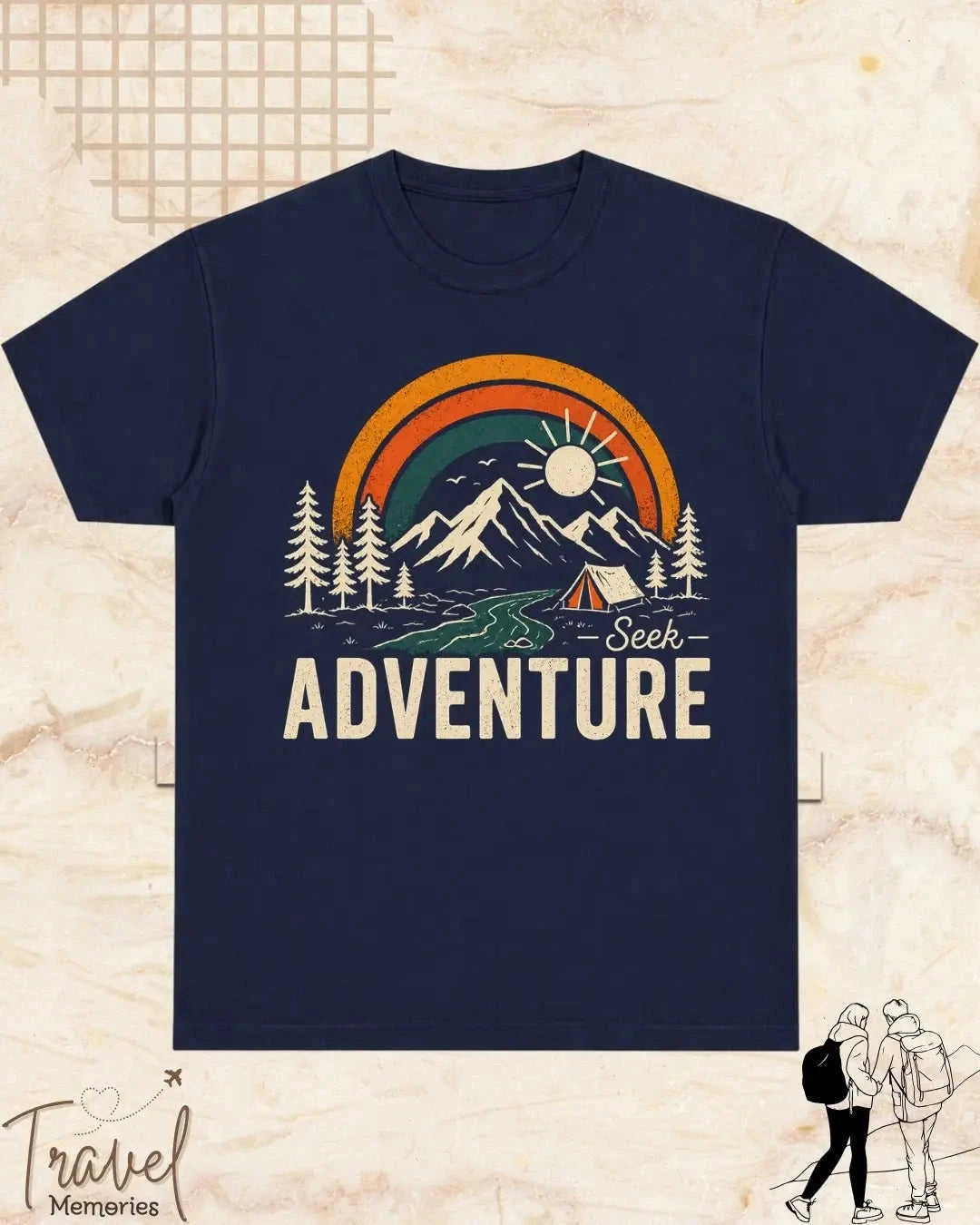 Scenic Route Vintage Adventure Cotton Tshirt Swiftsoul