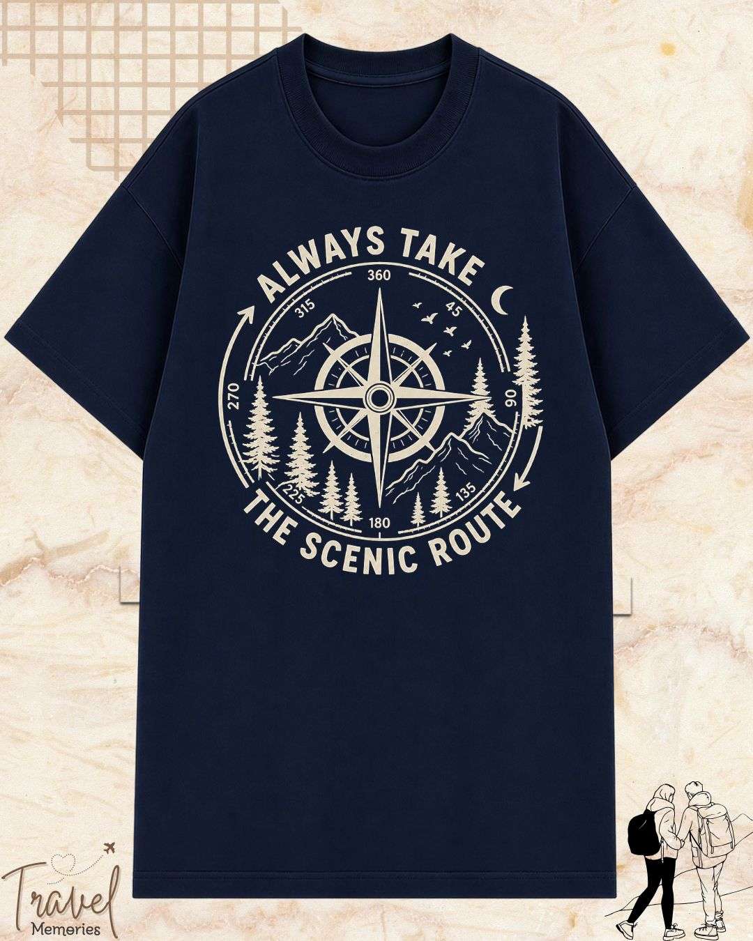 Scenic Route Vintage Adventure Cotton Tshirt Swiftsoul 