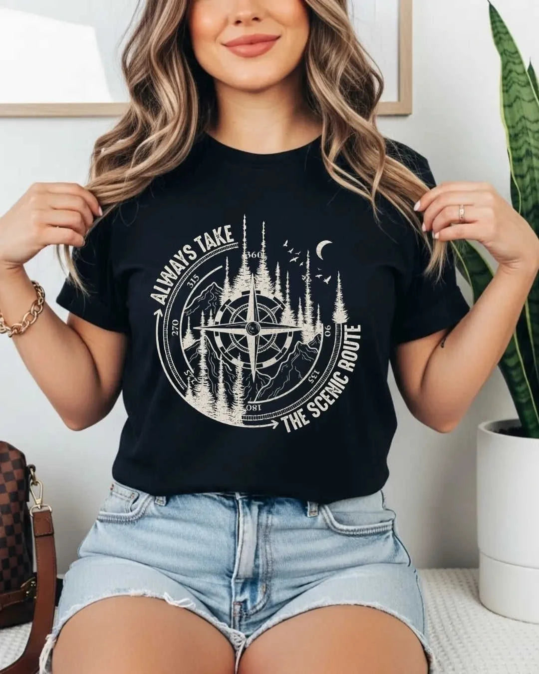 Scenic Route Vintage Adventure Cotton Tshirt Swiftsoul