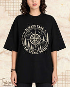 Scenic Route Vintage Adventure Cotton Tshirt Swiftsoul 