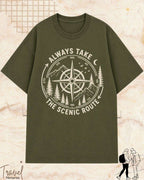 Scenic Route Vintage Adventure Cotton Tshirt Swiftsoul 