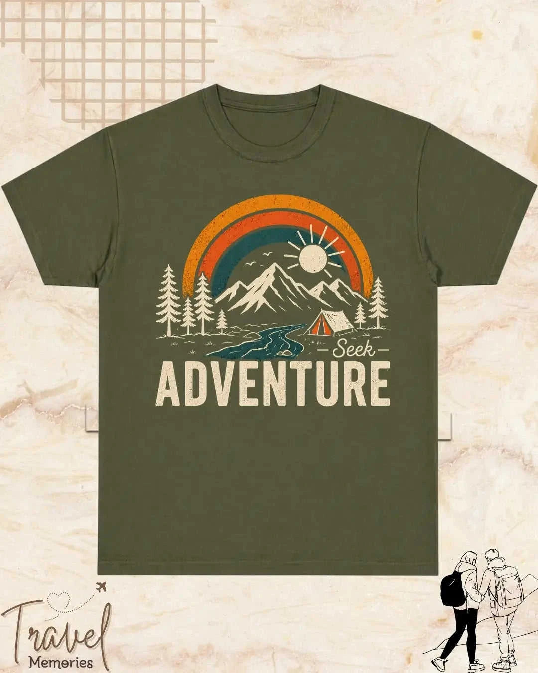Scenic Route Vintage Adventure Cotton Tshirt Swiftsoul