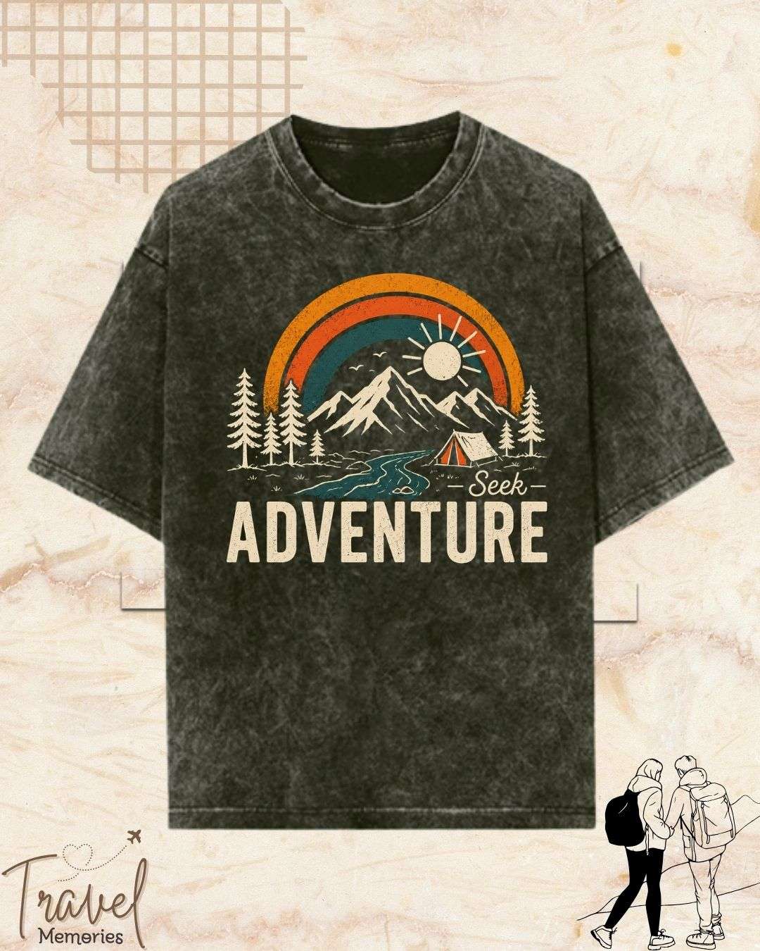 Scenic Route Vintage Adventure Cotton Tshirt Swiftsoul 