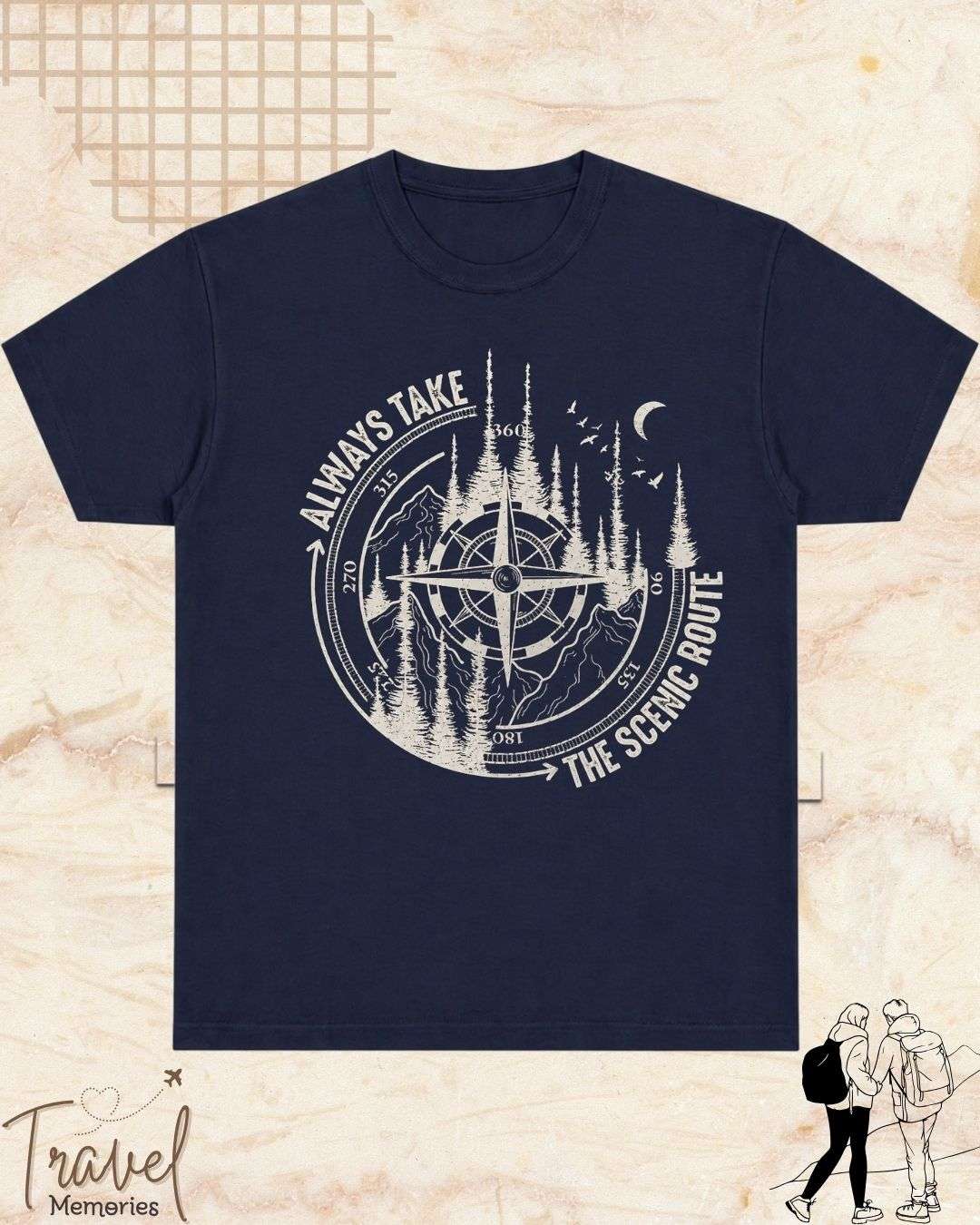 Scenic Route Vintage Adventure Cotton Tshirt Swiftsoul 