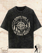 Scenic Route Vintage Adventure Cotton Tshirt Swiftsoul 