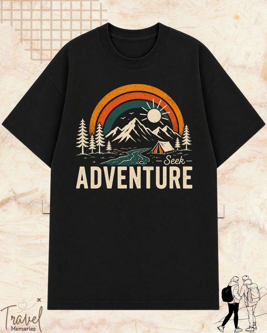 Scenic Route Vintage Adventure Cotton Tshirt Swiftsoul 