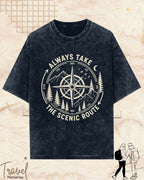Scenic Route Vintage Adventure Cotton Tshirt Swiftsoul 