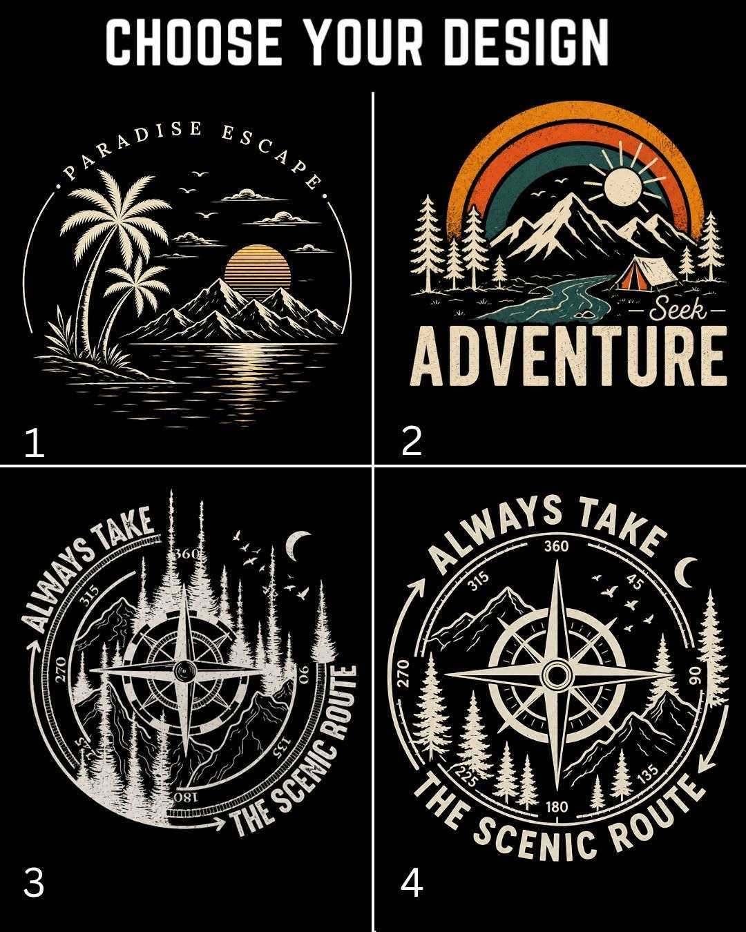 Scenic Route Vintage Adventure Cotton Tshirt