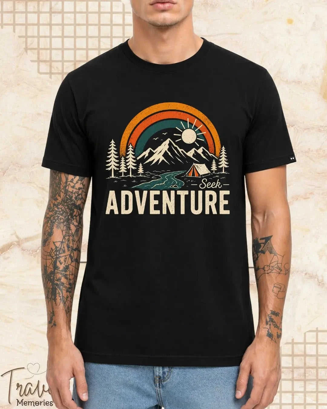 Scenic Route Vintage Adventure Cotton Tshirt Swiftsoul