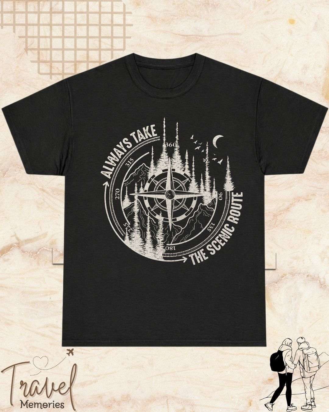 Scenic Route Vintage Adventure Cotton Tshirt