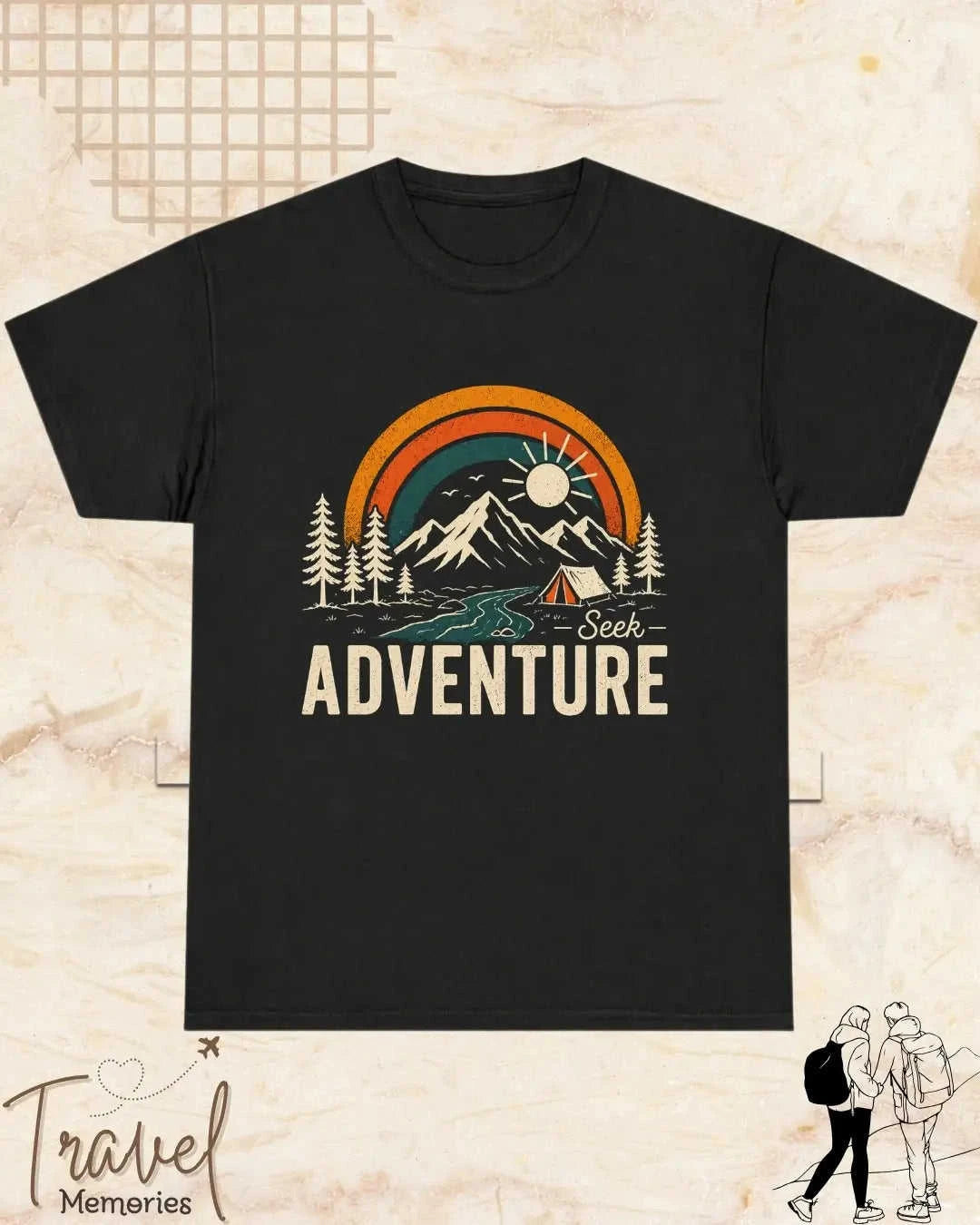 Scenic Route Vintage Adventure Cotton Tshirt Swiftsoul
