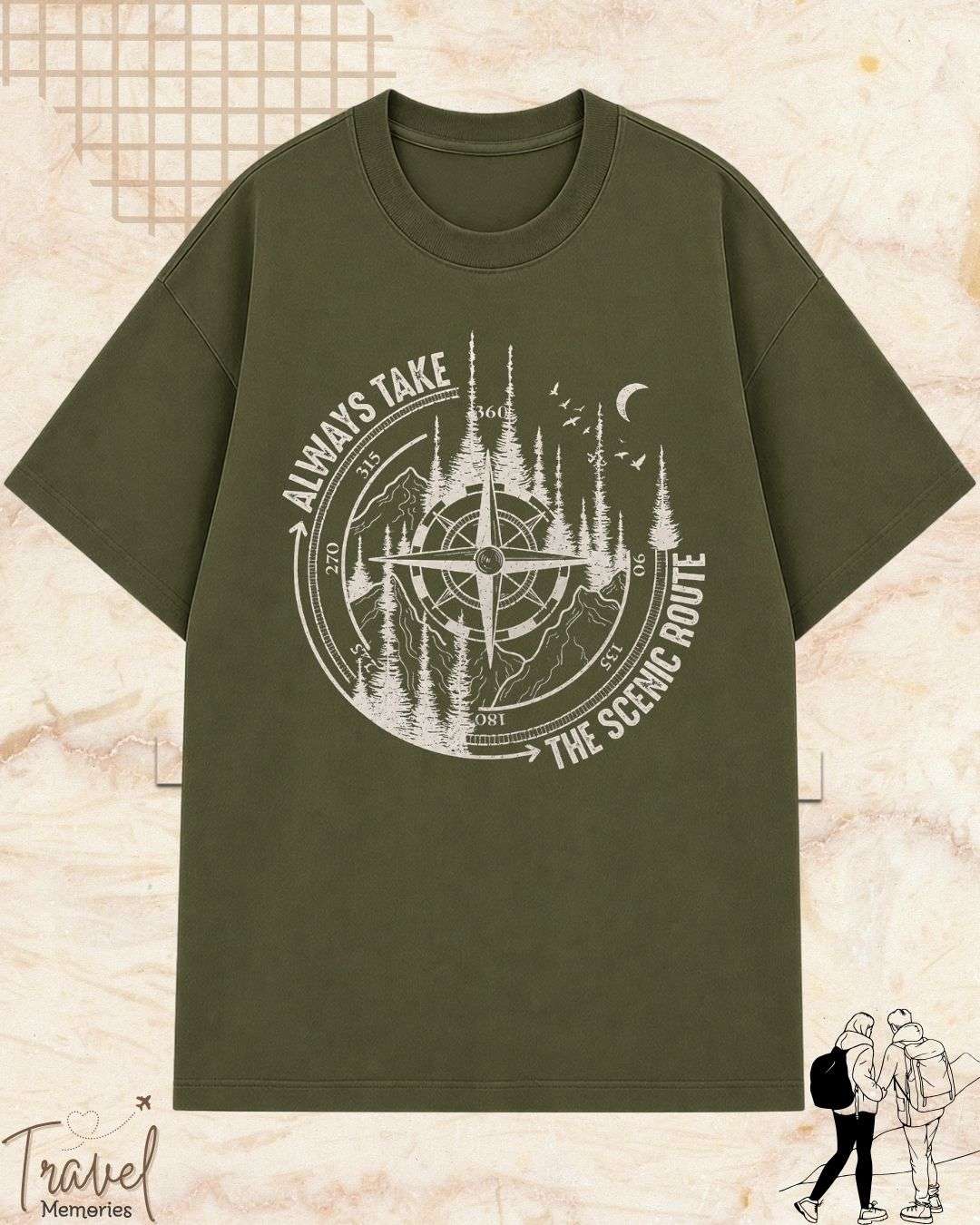 Scenic Route Vintage Adventure Cotton Tshirt Swiftsoul 