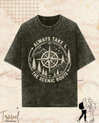 Scenic Route Vintage Adventure Cotton Tshirt Swiftsoul 
