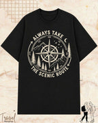 Scenic Route Vintage Adventure Cotton Tshirt Swiftsoul 
