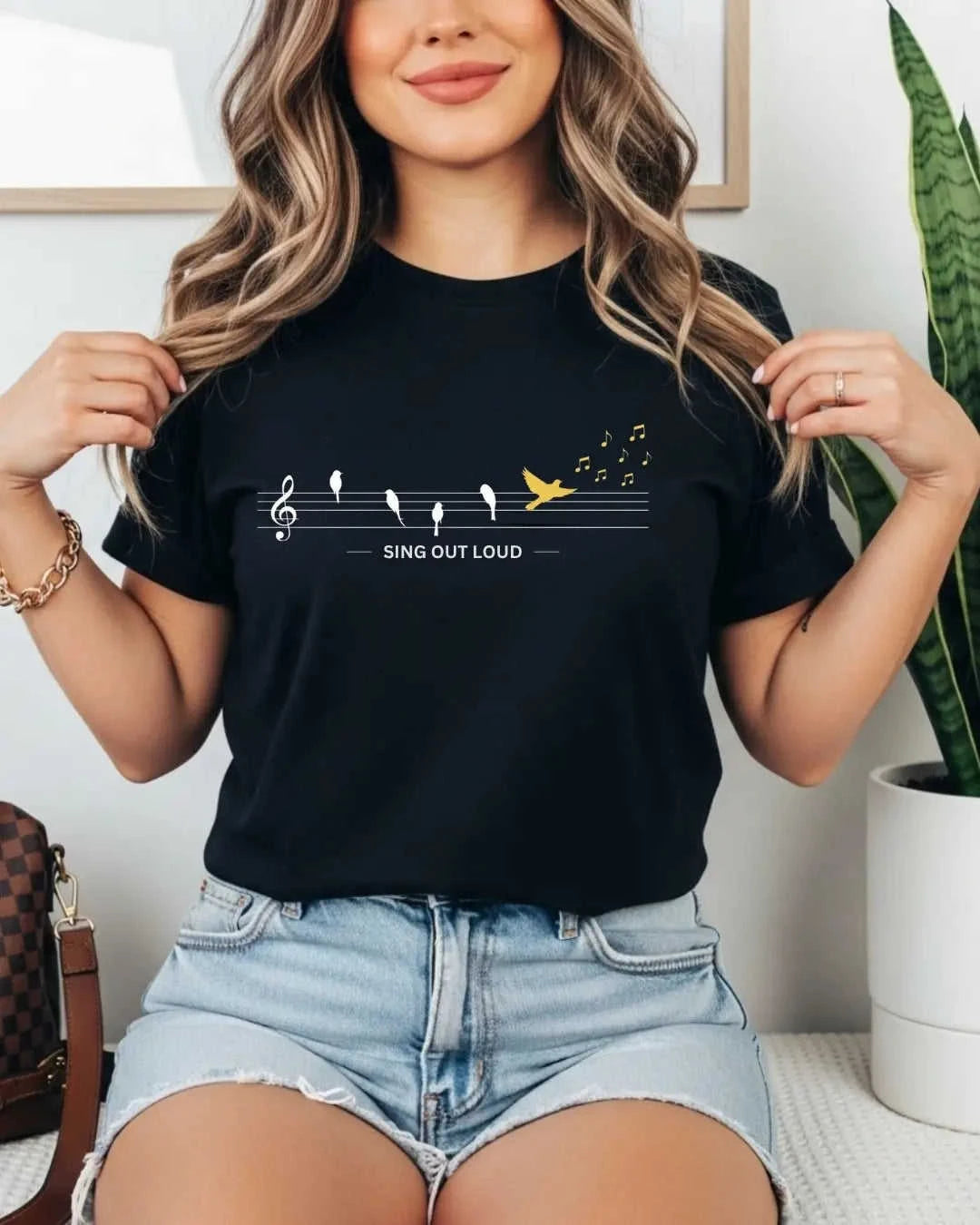 Sing Out Loud Music Cotton T-Shirt Swiftsoul