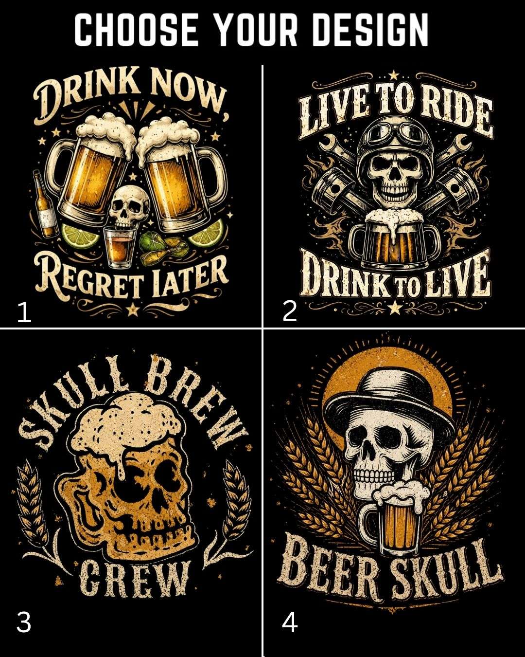 Skull Beer Party T-Shirt Billien LLC 