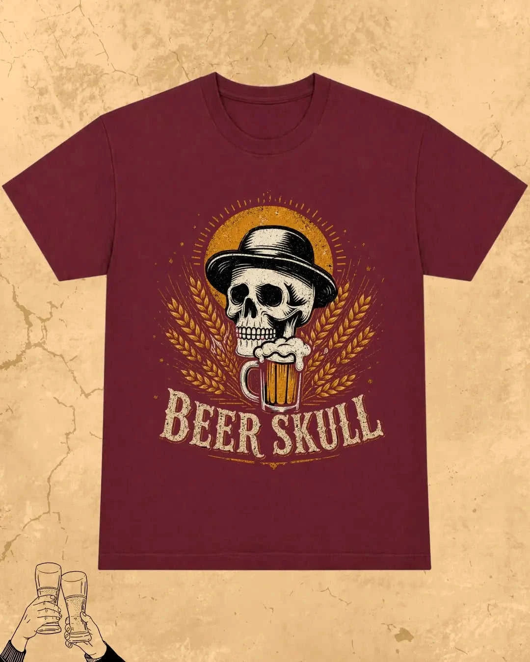 Skull Beer Party T-Shirt Swiftsoul