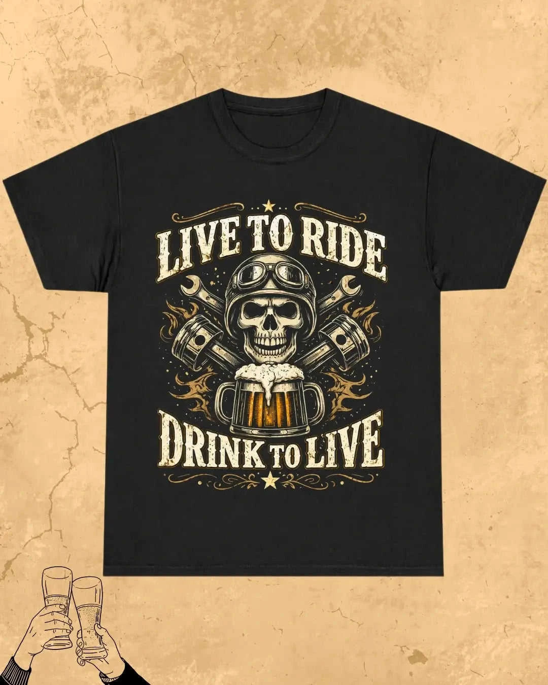 Skull Beer Party T-Shirt Swiftsoul