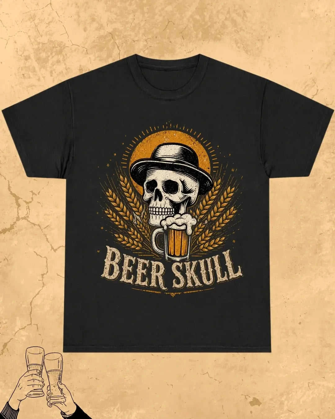 Skull Beer Party T-Shirt Swiftsoul