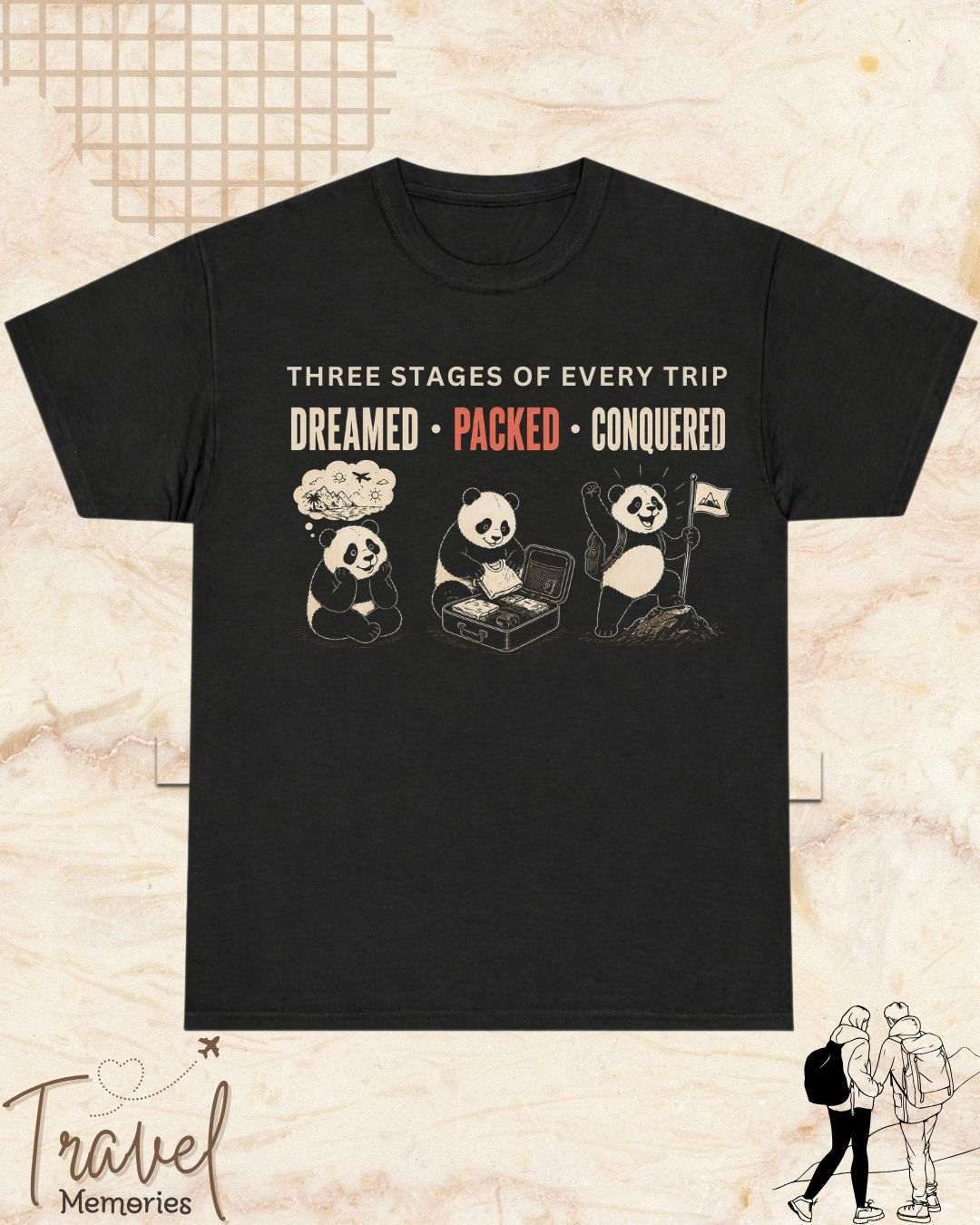 Three Stages of Every Trip Series 2 Travel Cotton Tshirt