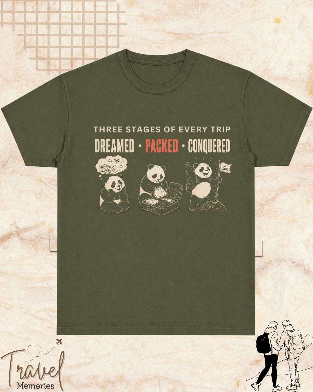 Three Stages of Every Trip Series 2 Travel Cotton Tshirt Swiftsoul 