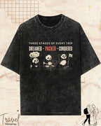 Three Stages of Every Trip Series 2 Travel Cotton Tshirt Swiftsoul 