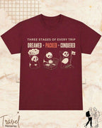Three Stages of Every Trip Series 2 Travel Cotton Tshirt Swiftsoul 