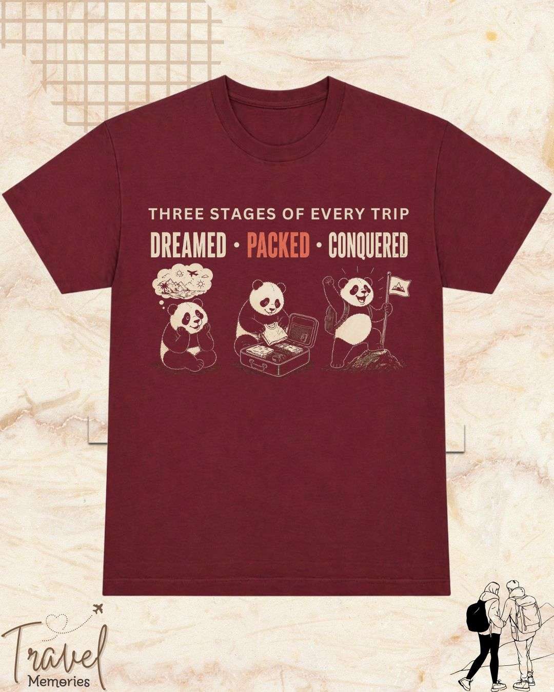 Three Stages of Every Trip Series 2 Travel Cotton Tshirt Swiftsoul 