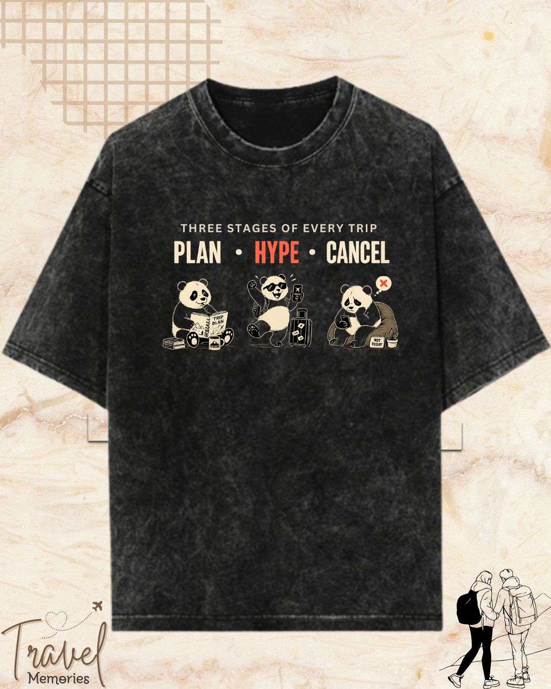 Three Stages of Every Trip Series 2 Travel Cotton Tshirt Swiftsoul 