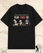 Three Stages of Every Trip Series 2 Travel Cotton Tshirt Swiftsoul 