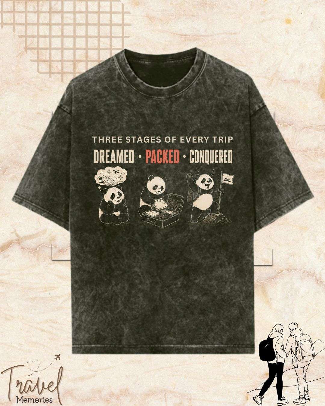 Three Stages of Every Trip Series 2 Travel Cotton Tshirt Swiftsoul 