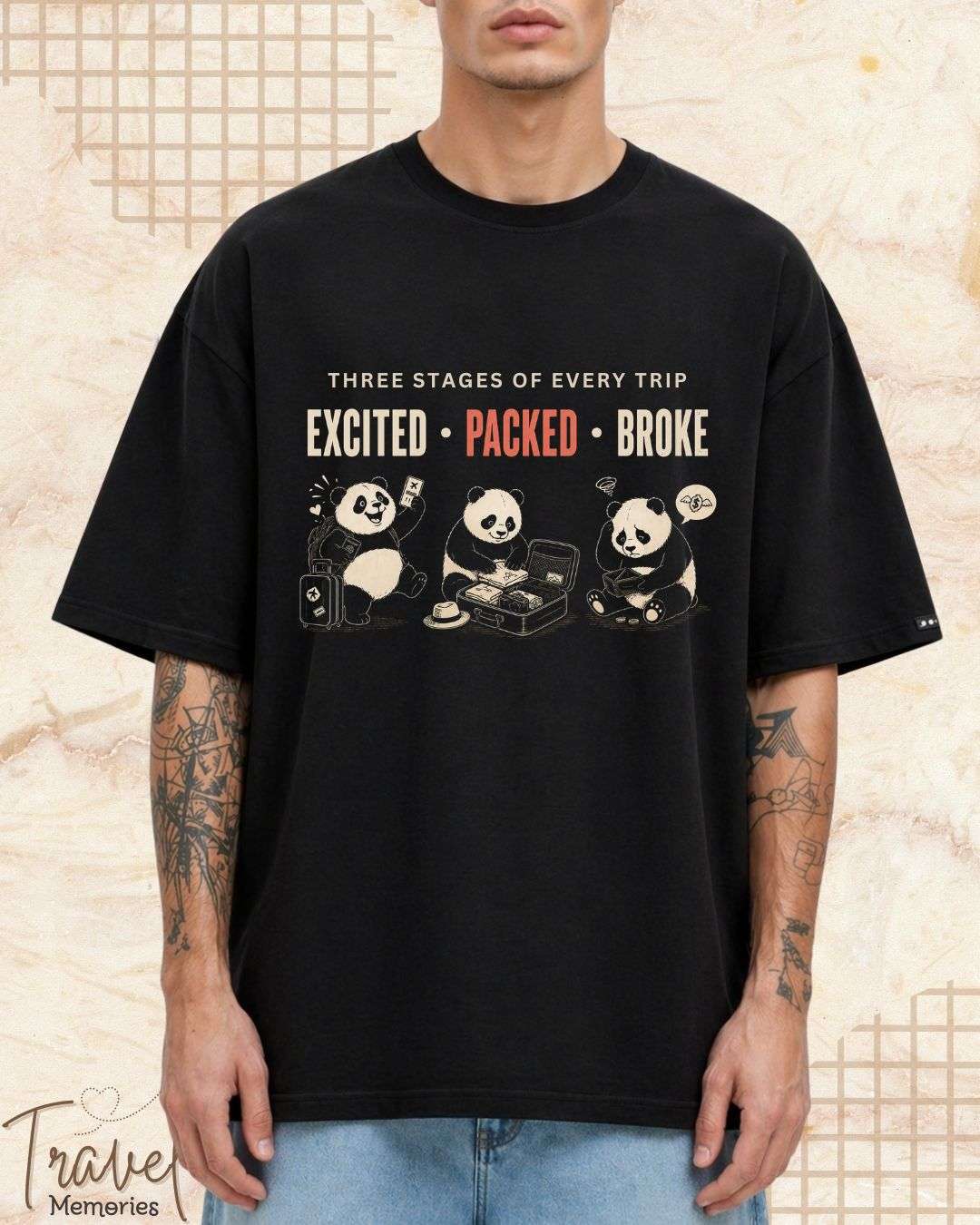 Three Stages of Every Trip Series 2 Travel Cotton Tshirt Swiftsoul 
