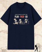 Three Stages of Every Trip Series 2 Travel Cotton Tshirt Swiftsoul 