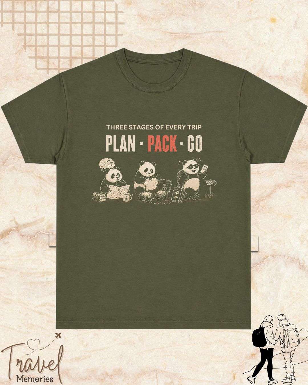 Three Stages of Every Trip Series 2 Travel Cotton Tshirt Swiftsoul 