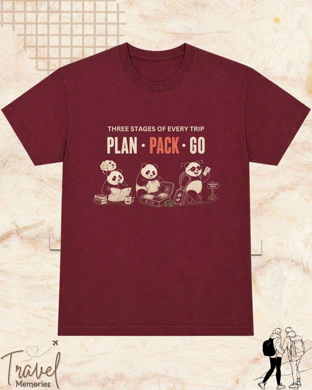Three Stages of Every Trip Series 2 Travel Cotton Tshirt Swiftsoul 