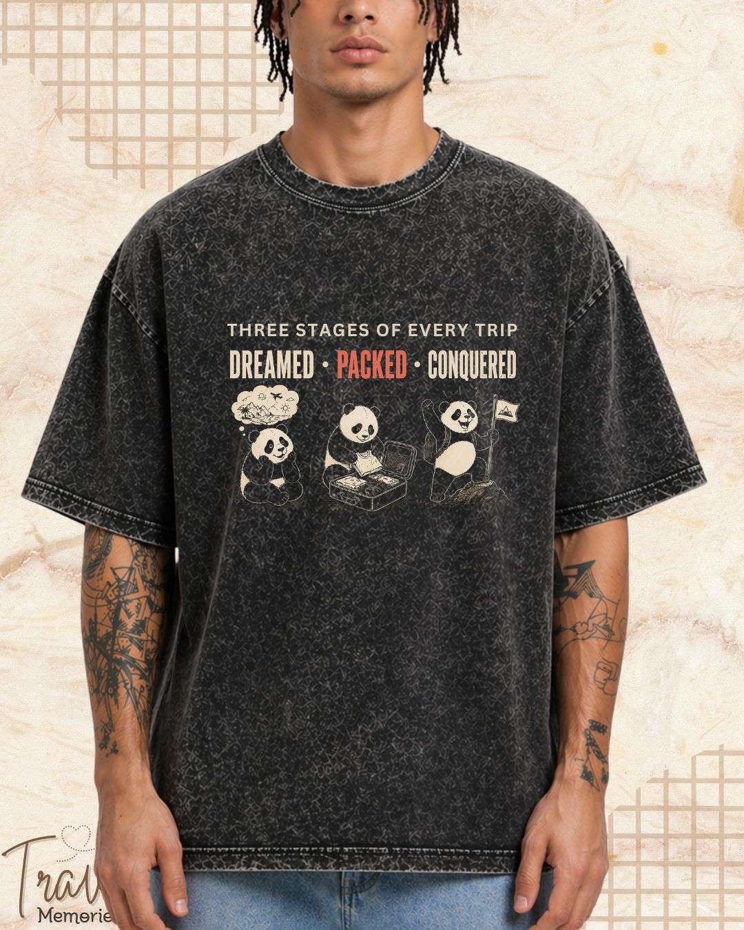 Three Stages of Every Trip Series 2 Travel Cotton Tshirt Swiftsoul 